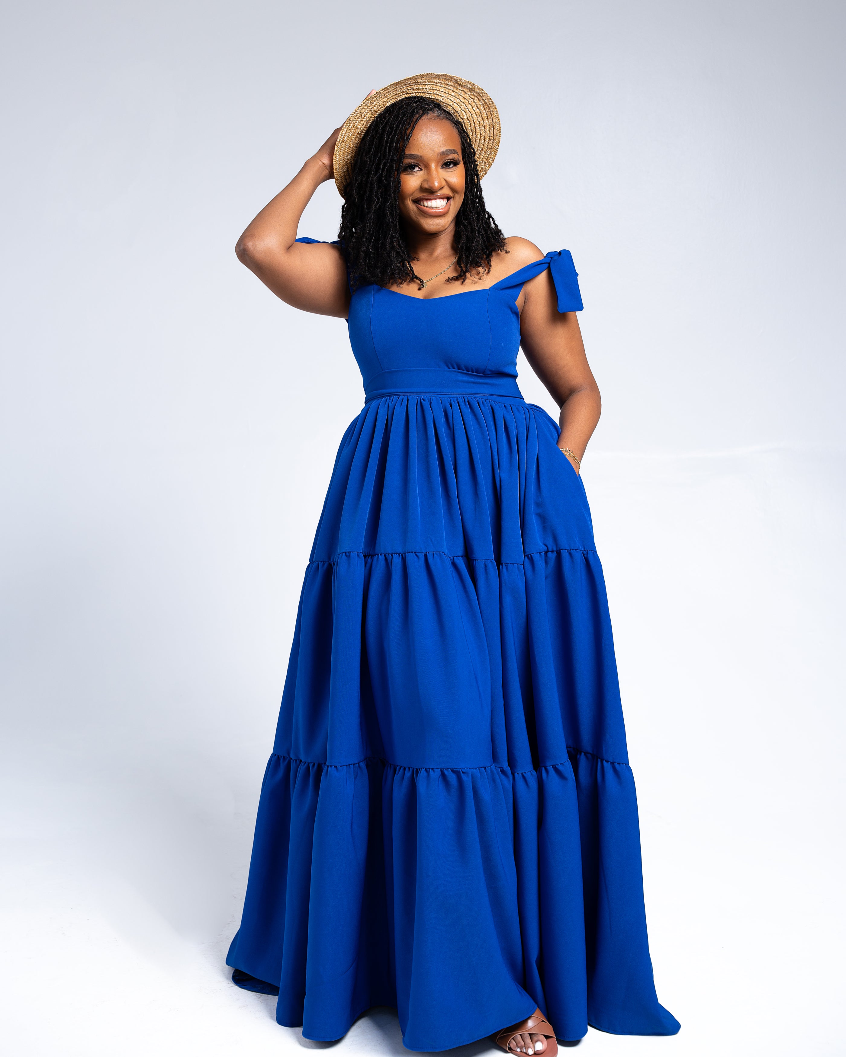 The Angel Royal Blue Maxi Dress