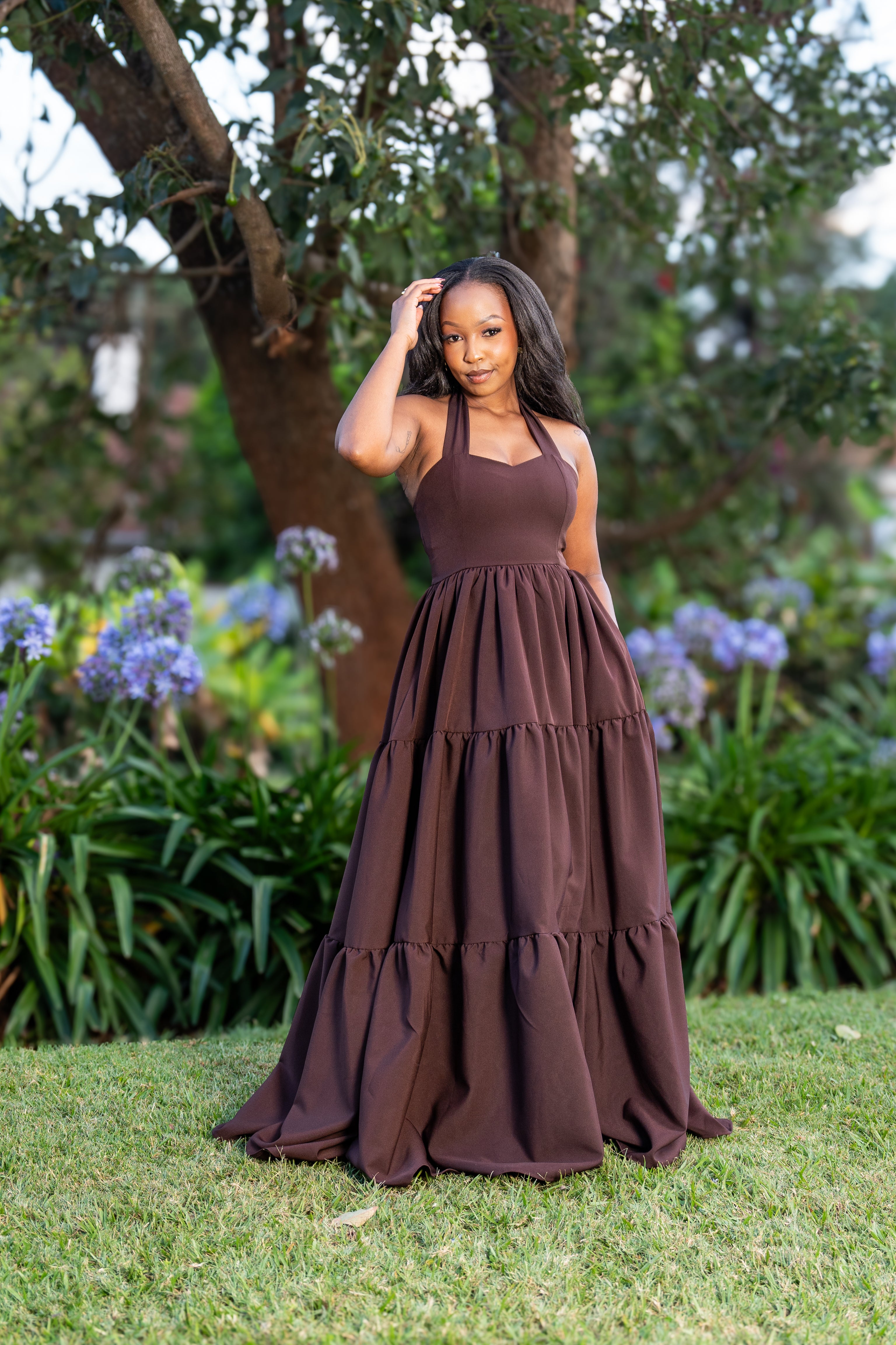 say yes to the dress streaming Rosette Maxi Dress in Cardamom/Ecru Polka Dot main image 0
